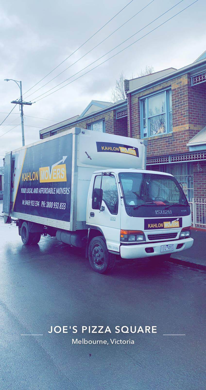 Removalists Joe Pizza Square Melbourne Victoria